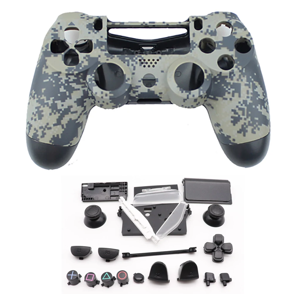 PS4 полный корпус для игрового контроллера чехол мод комплект кнопки для Playstation 4 Dualshock 4 PS 4 V1 Замена камуфляж