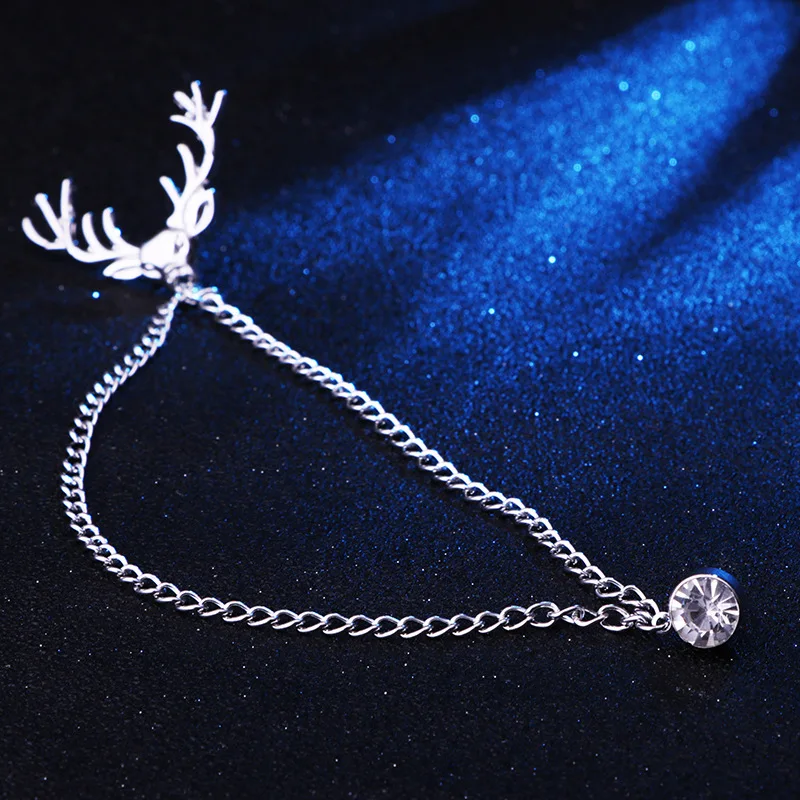 Linbaiway заколки для головы лося Брошь в виде животного брошь оленя булавка цепочка