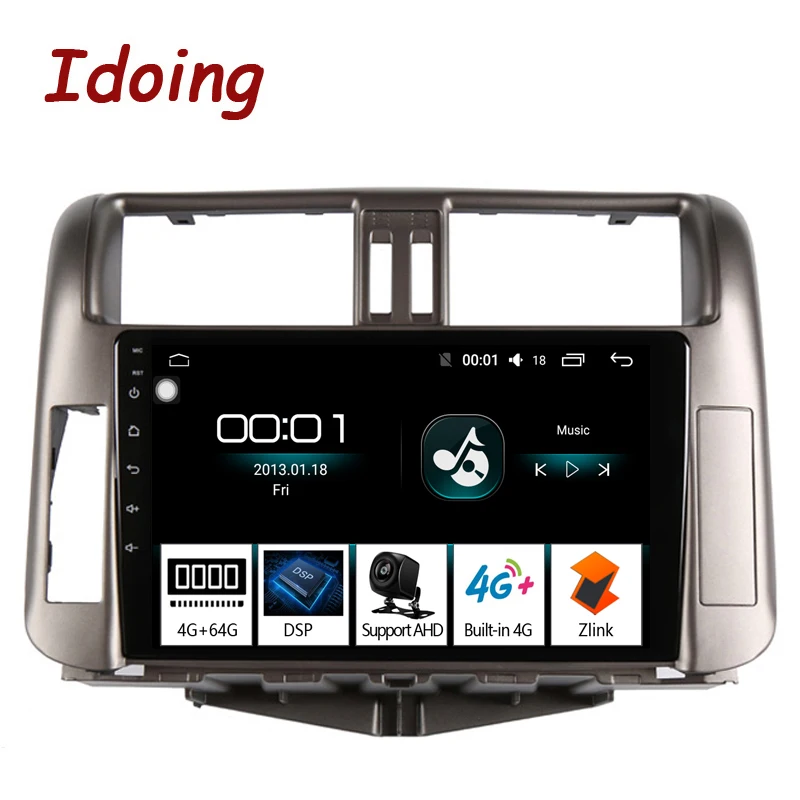 Автомагнитола Idoing 9 дюймов 4 Гб + 64 ГБ мультимедийный видеоплеер на android