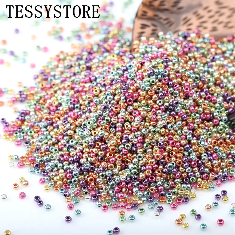 2000 шт. 2 мм Гальванизированный Стеклянный Бисер Чешский высококачественный