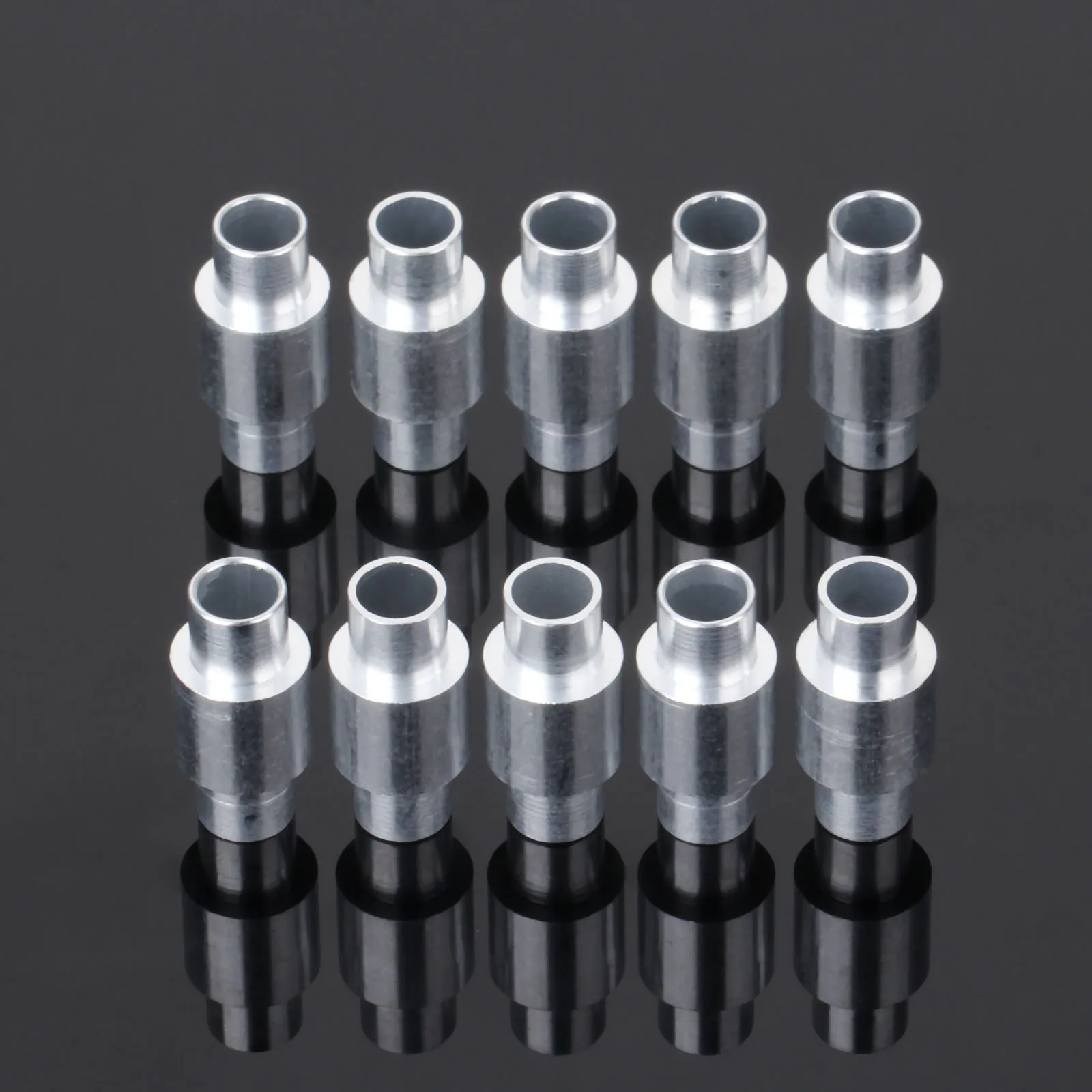 10 шт покрытые серебром Алюминий скейт колесо с резиновым покрытием распорные