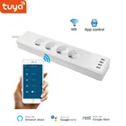 Удлинитель Wi-Fi Smart Plug с USB-портами, 4 интеллектуальных разъема, которые работают с Alexa, 4 USB-порта, концентратор не требуется, бесплатное приложение Smart life