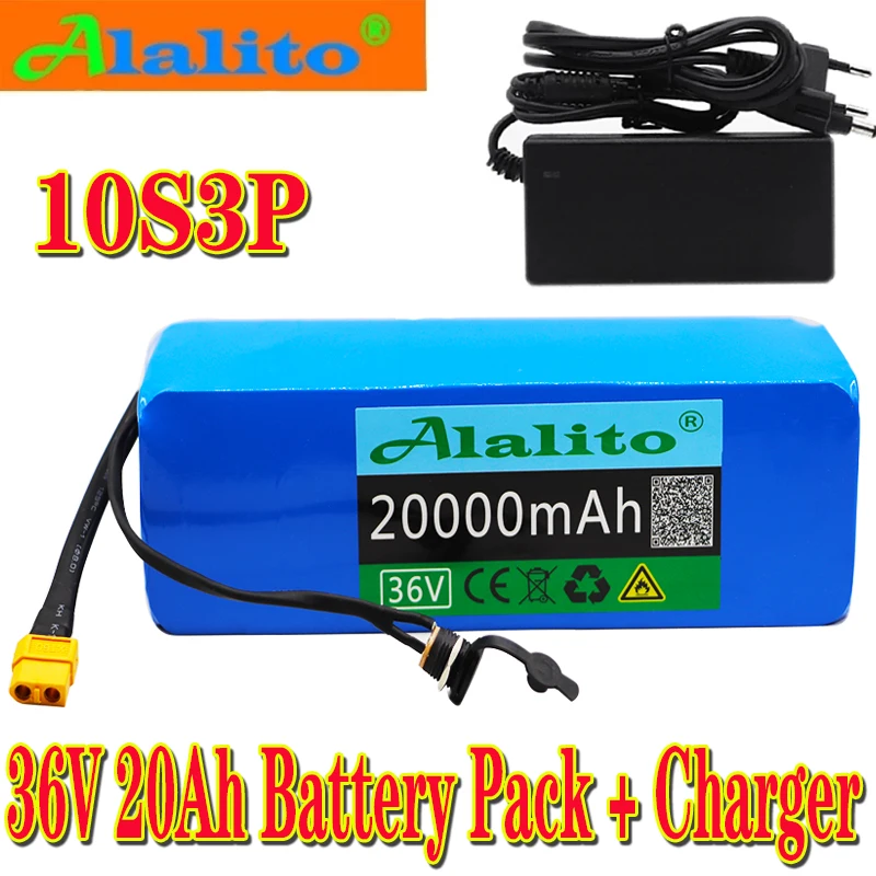 10S3P 36v литий-ионный аккумулятор 36В 2000 мА/ч 500 Вт комплект батарей для