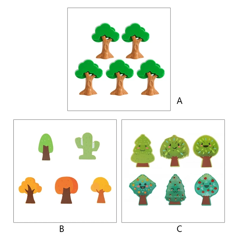 

Wooden Train Track Scene Accessories Tree Forest Tree Spelling Tree Suitable For Track Train Game Children Car Toy