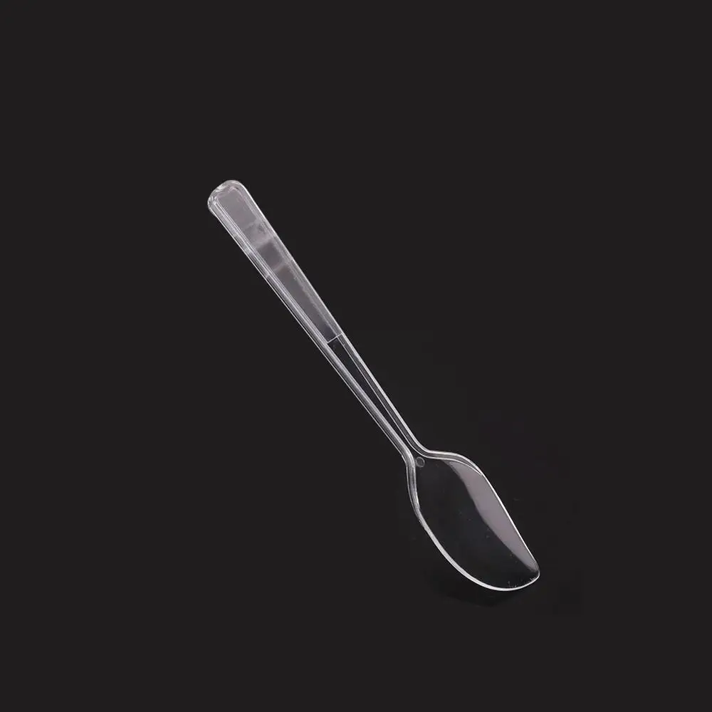 spoon Чашка для десерта, Один Выкл, чашки для мороженого, пудинга, прозрачная крышка с ложкой, пластиковые ложки, одноразовые, для свадьбы, праздника, рождественской вечеринки, для дома, кухонные аксессуары, для Хэллоуина - Цвет: spoon