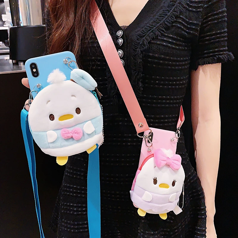 

3D Cute Plush Cartoon Wallet Lanyard Crossbody Phone Case For iphone 13Pro MAX 12 11 XS Max XR 7 8 Plus X Little bear Soft Cover
