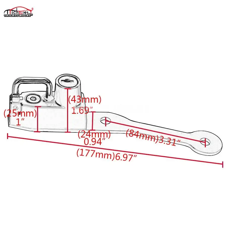 

Helmet Lock Mount Hook Black Side Anti-theft Security Motorcycle For BMW S1000R S1000RR S1000 RR S1000XR HP4