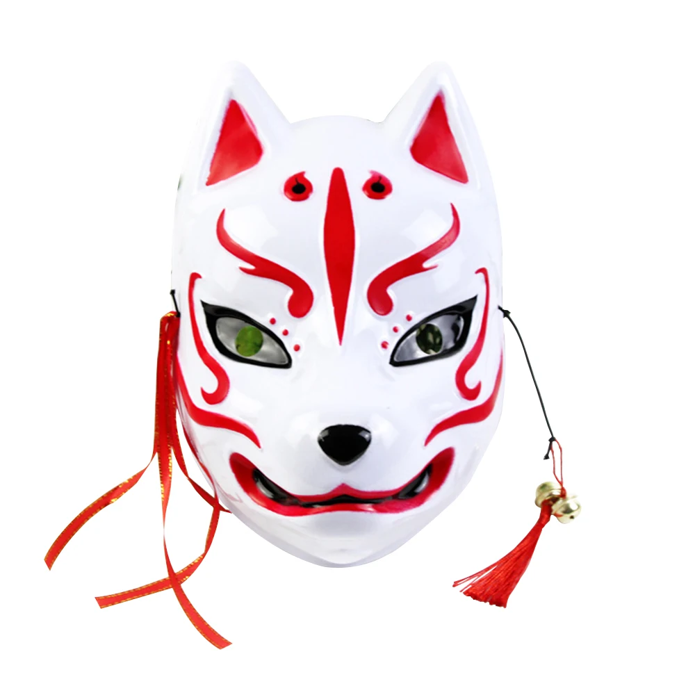 Новинка пластиковая маска в японском стиле с изображением головы собаки лисы