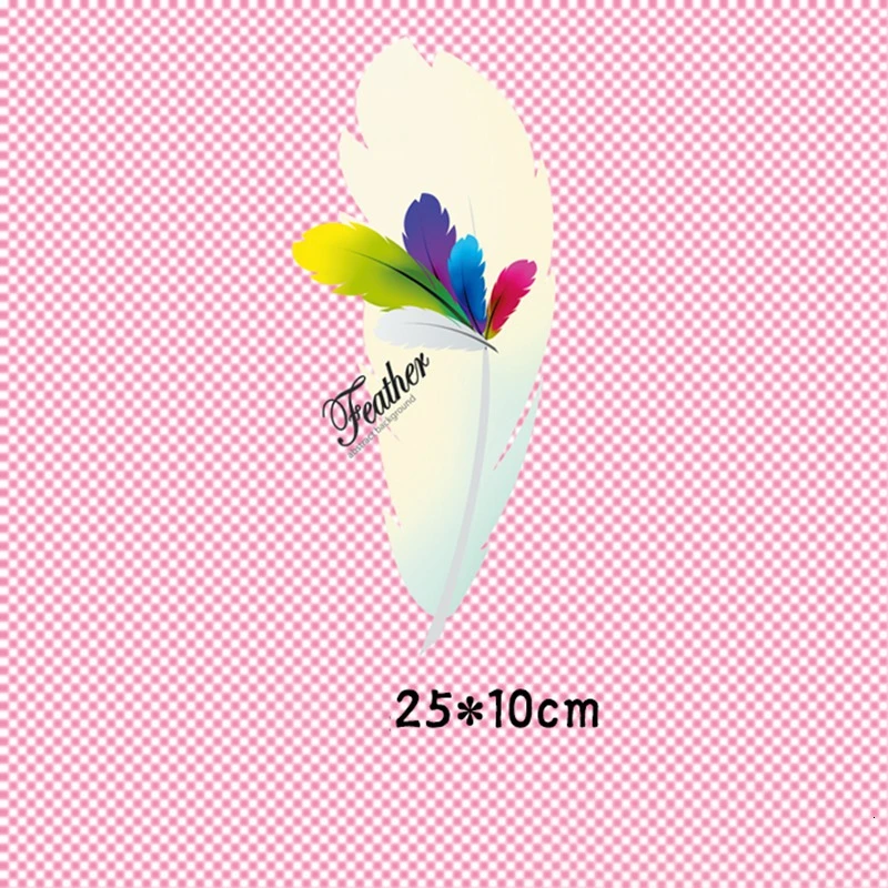 Модные нашивки с перьями термонаклейки для одежды сделай сам термопереводные