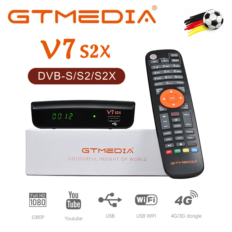 

GTMedia V7S2X Satellite Receiver TV Box Full HD 1080P DVB-S2 S2X With USB WIFI Support Europe Spain ccam PK Freesat V7S HD