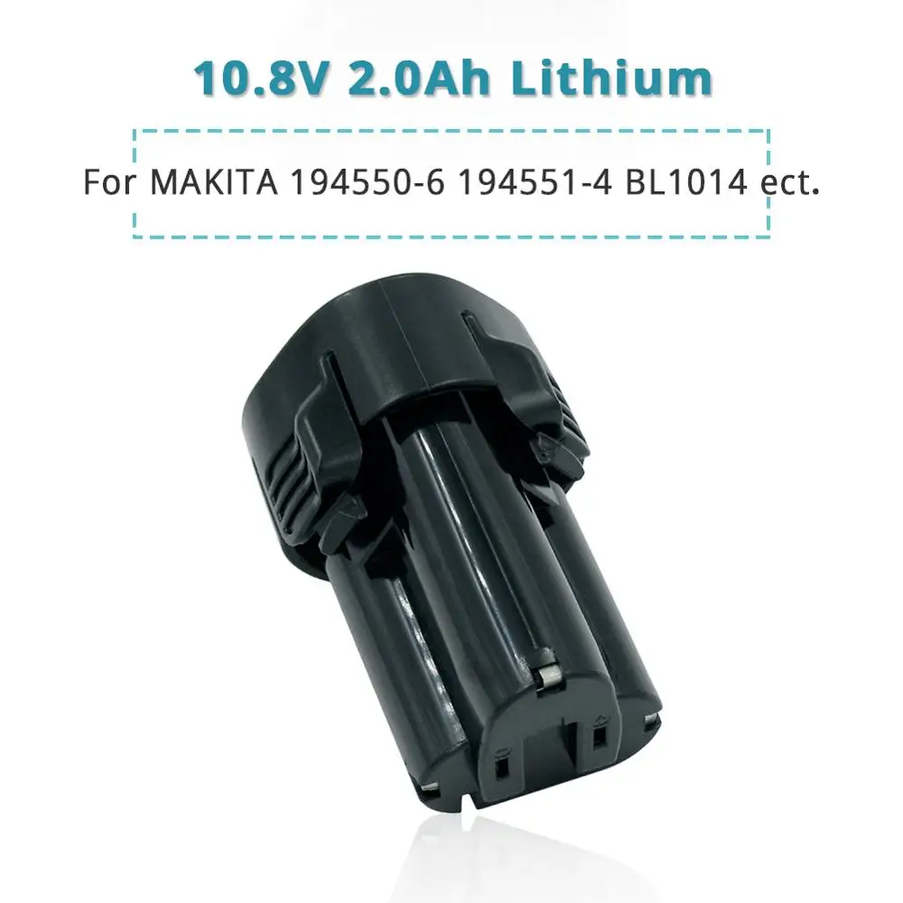 10,8 Вольт/12 В 2.0Ah литий-ионный аккумулятор для Makita 2000 мАч BL1013 BL1014 CL100DW CL100DZ CL102DZX LCT203W