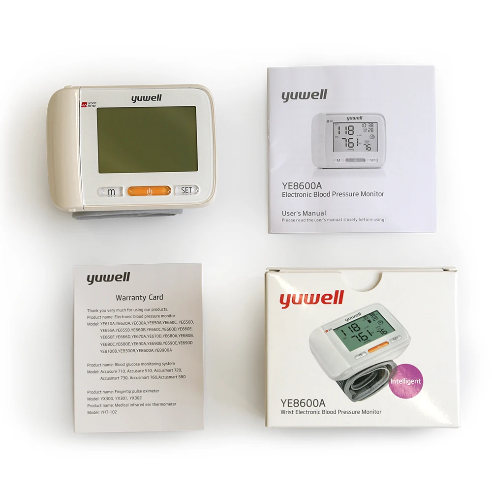 Глюкометр Yuwell, 8600A устройство для контроля кровяного Давление монитор медицинского оборудования ЖК-дисплей цифровой автоматический анализатор состава крови, Давление изм