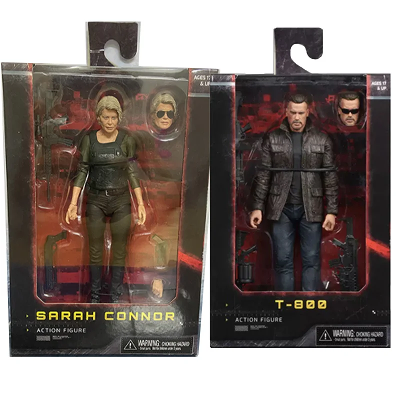 

NECA Terminator 2: Judgment Day T-800 Dark Fate Arnold Schwarzenegger Sarah Conner PVC Action Figure Collectible Model Toys 18CM