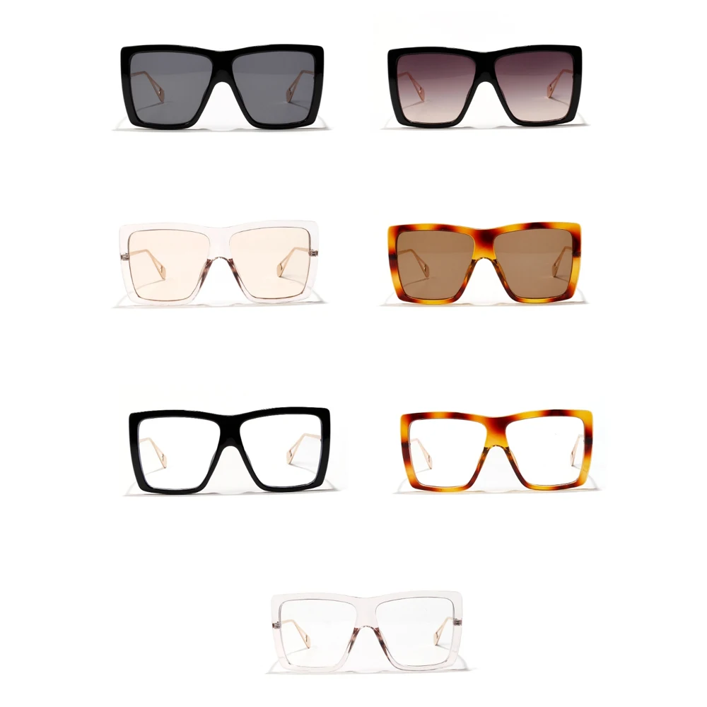 

Peekaboo big frame sunglasses women square leopard brown summer accessories retro oversized sun glasses for female male uv400