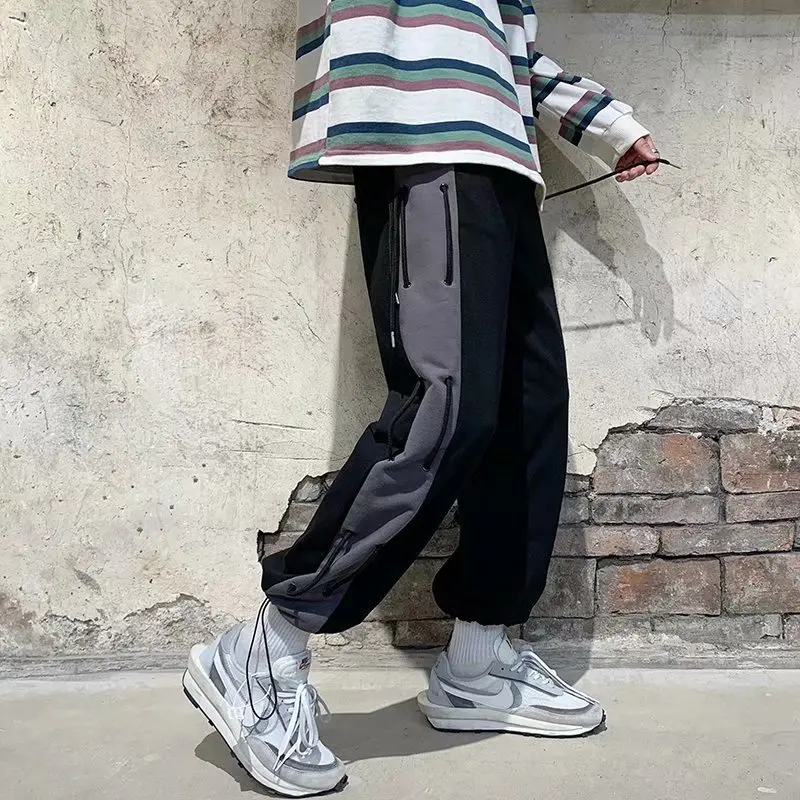

Harajuku style pants high street ins tide trousers tide brand leggings trousers Korean version of the trend new casual trousers