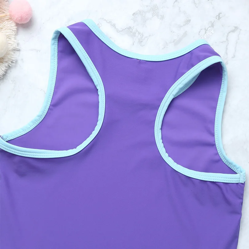 Kids Tennis Skirt Set for Girls Children's Clothing Sport Suit Racer Back Top Built-in Shorts Set Running Gym Fitness Sportswear