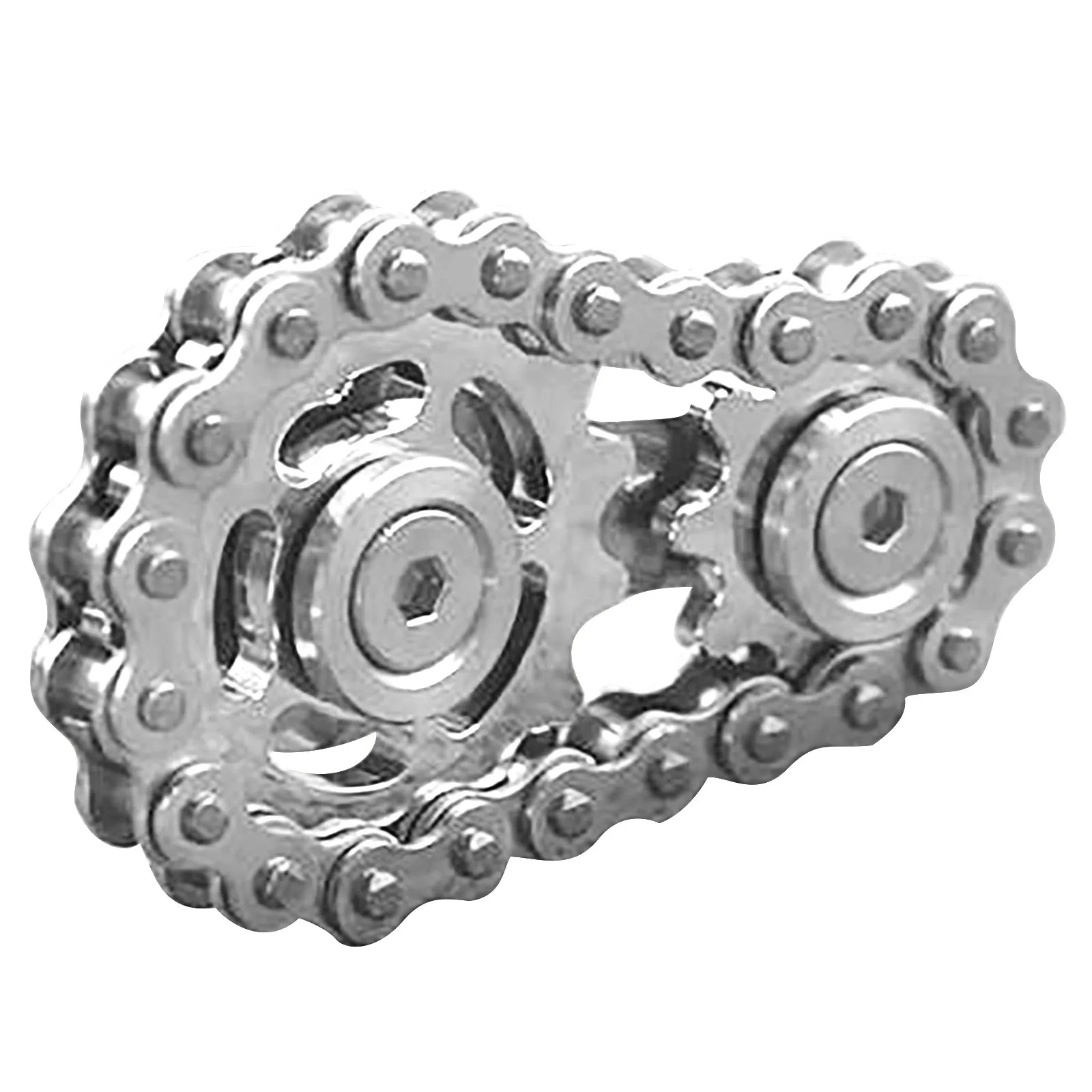 

Sprockets Flywheel Fingertip Gyro Sprockets Chains Stainless EDC Metal Toy Gear Chain Gyro Drop Ship Sproket Roadbike Spinner