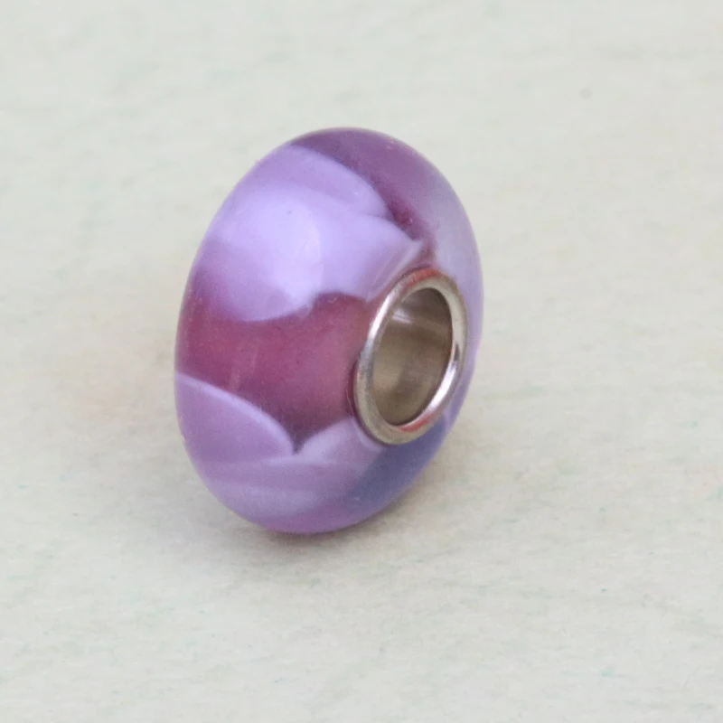 Горячая продажа оптом стеклянные бусины ручной работы с стерлинговым серебром