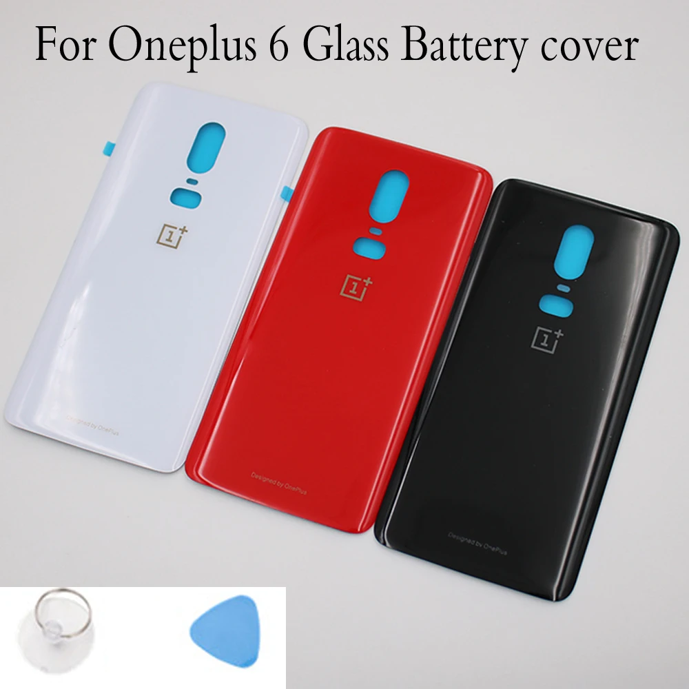 Стеклянная крышка аккумулятора для Oneplus 6 прозрачная задняя телефона запасная