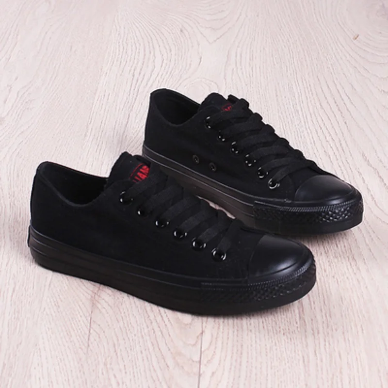 Новинка весна-осень 2019 черные парусиновые туфли Корейская версия дикая