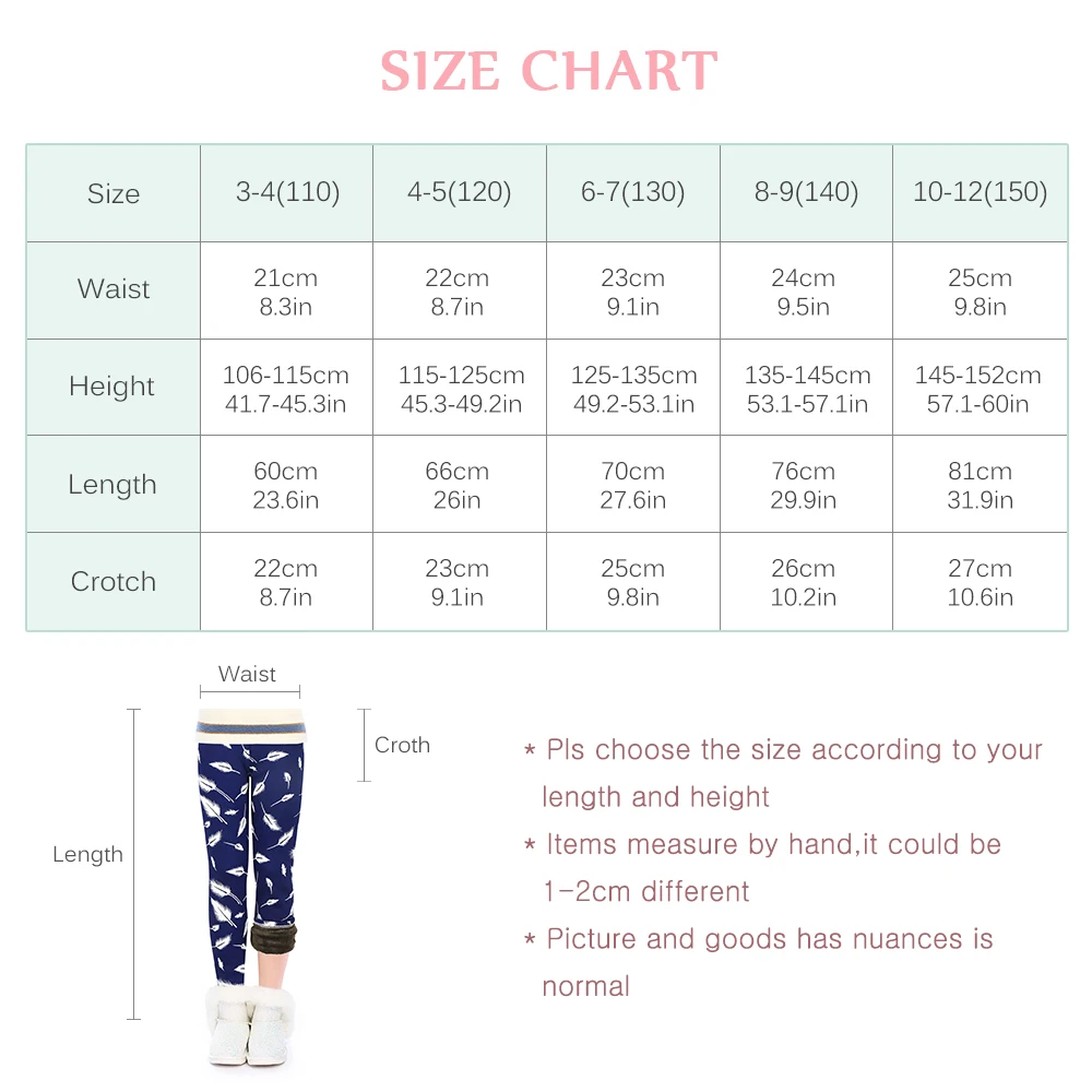 ZukoCer Girl Leggings New Winter Girls Plus Velvet Thickening Stretch Elastic Waist Baby Skinny Pant Kids Cotton 3-12 Years | Мать и