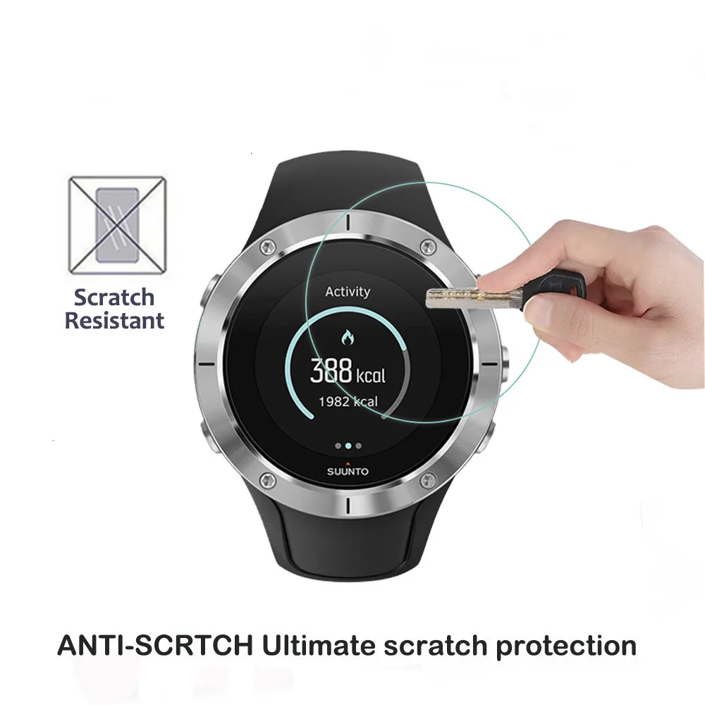 2 упаковки для Suunto Spartan тренера на запястье HR 0,3 мм 2.5D 9H прозрачное закаленное стекло для защиты экрана Смарт-часы, пленка устойчивая к царапинам
