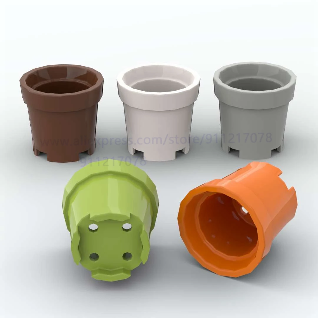 

10pcs Flower Pot Building Block Assembles Particles for diy Plants Flowers Garden Decoration Creative Children Toys 18742