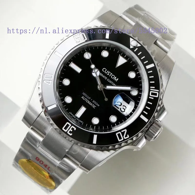 

The highest quality men's automatic mechanical watch sapphire date imported 904 stainless steel ceramic bezel men's watch V11
