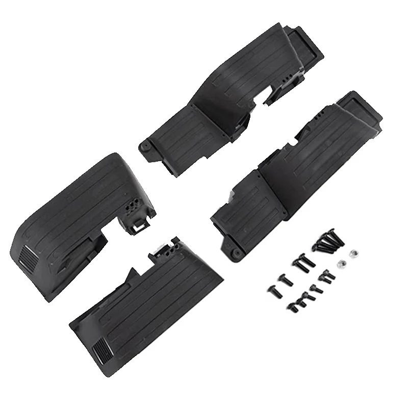 

Front and Rear Mud Guard Plastic Fenders Set for 1:10 RC Crawler Axial SCX10 II 90046 90047, Black