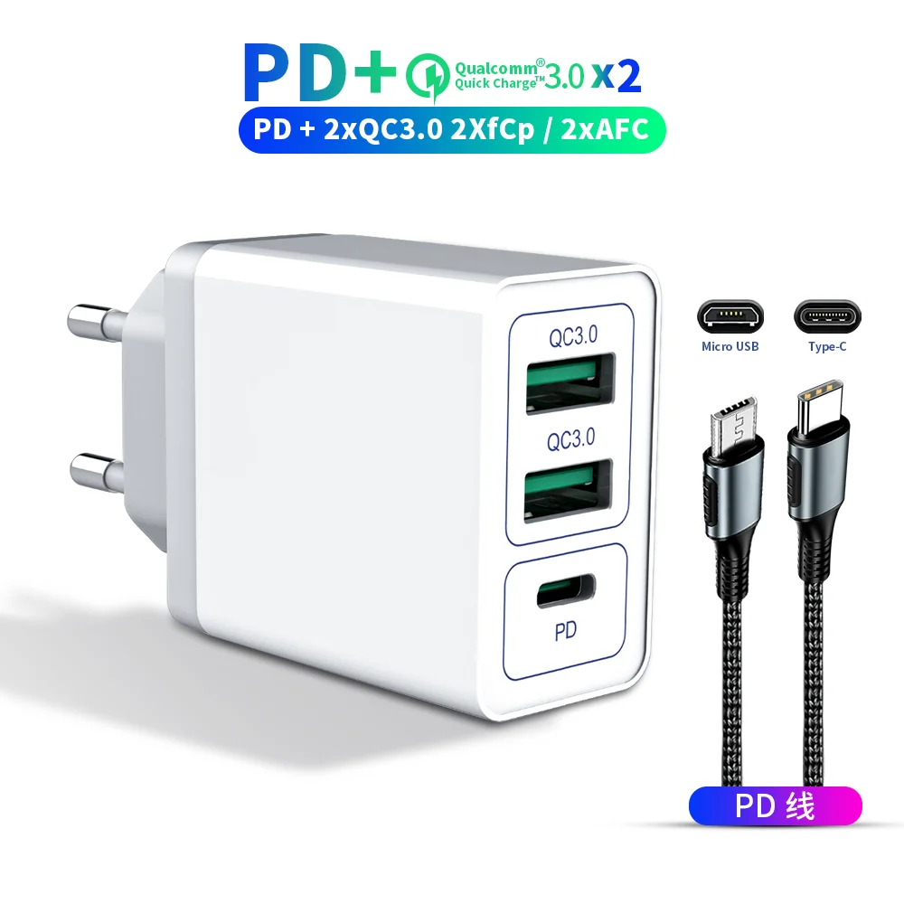 Мульти USB PD зарядное устройство Быстрая зарядка 3,0 быстрое зарядное устройство для телефона для iPhone 11 3,0 PD зарядное устройство для samsung Note 10 Redmi Note 8 Pro