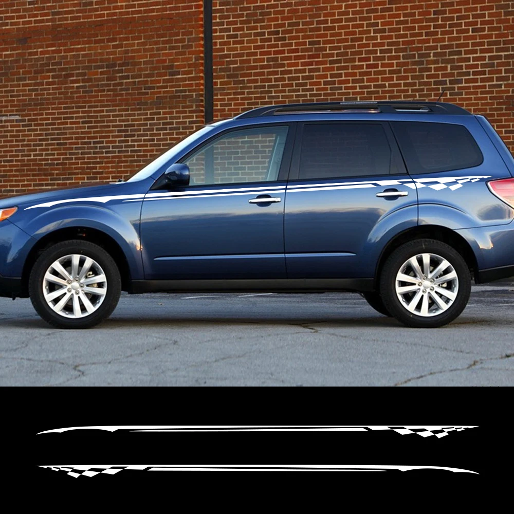 

2PCS Car Door Waist Line Stripe Stickers Vinyl PVC Film For Subaru Forester Auto Sport Styling Waterproof Decals Car Accessories