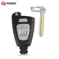 yiqixin 4 button smart card keyless entry eemote control remote key shell car key case for hyundai veracruz 2007 2012