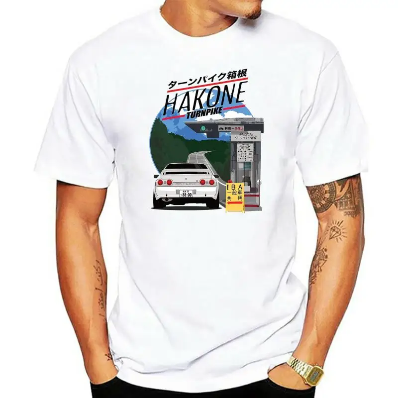 

Men T-Shirt Hakone Skyline R32 GTR Vintage Cotton Tees Short Sleeve Initial D JDM T Shirt Clothing Classic
