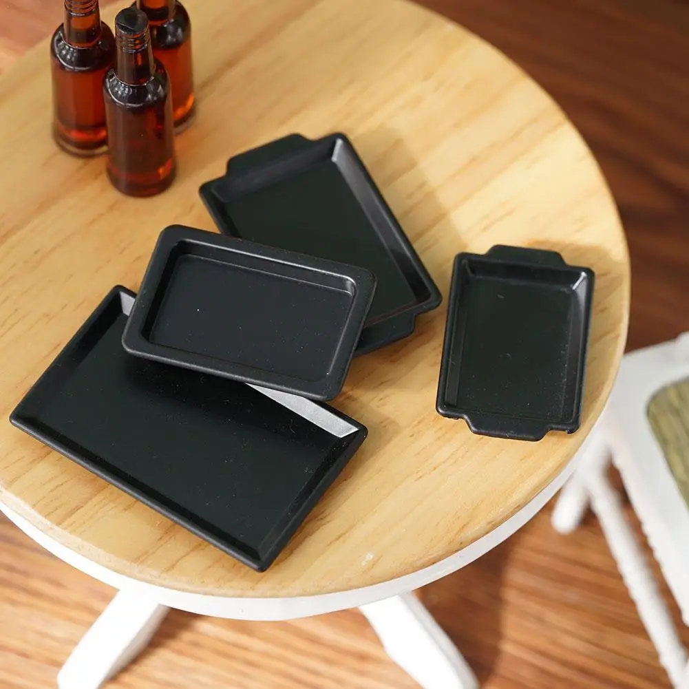 

Fidget Toys Scale Miniature Food Scene Mini Dollhouse Furniture Kitchen Alloy Model Tray House Accessories Playing