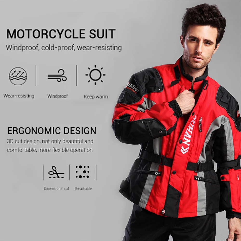 DUHAN мотоциклетная кожаная куртка для мужчин Водонепроницаемый Jaqueta Motoqueiro снимите