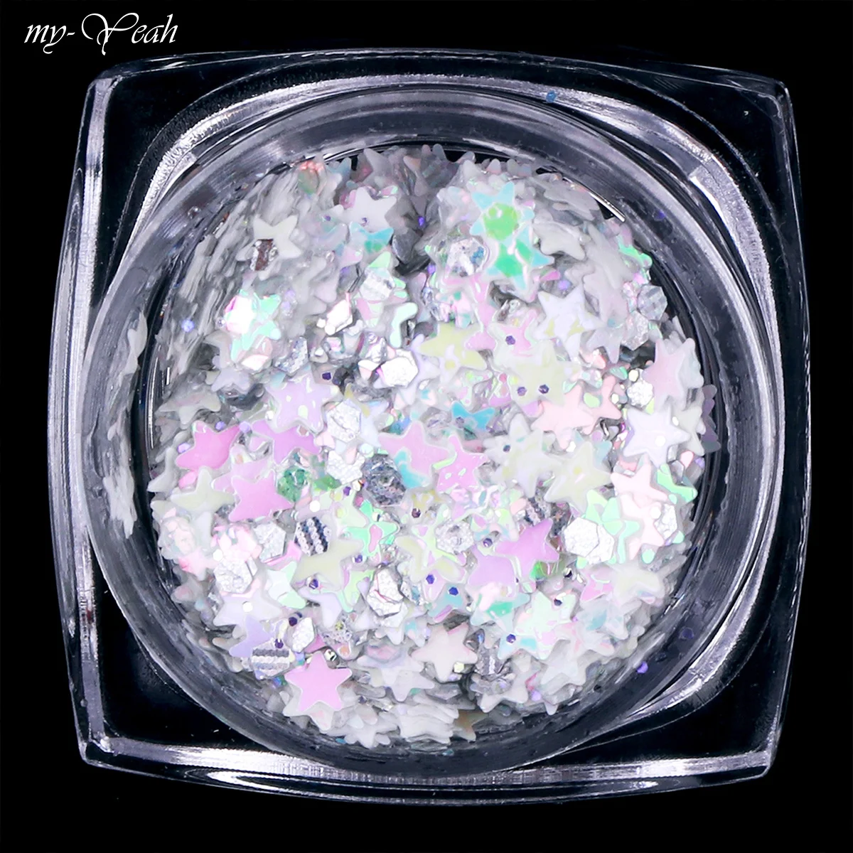 Хамелеон для дизайна ногтей 6 цветов голографические блестки блеск хлопья УФ