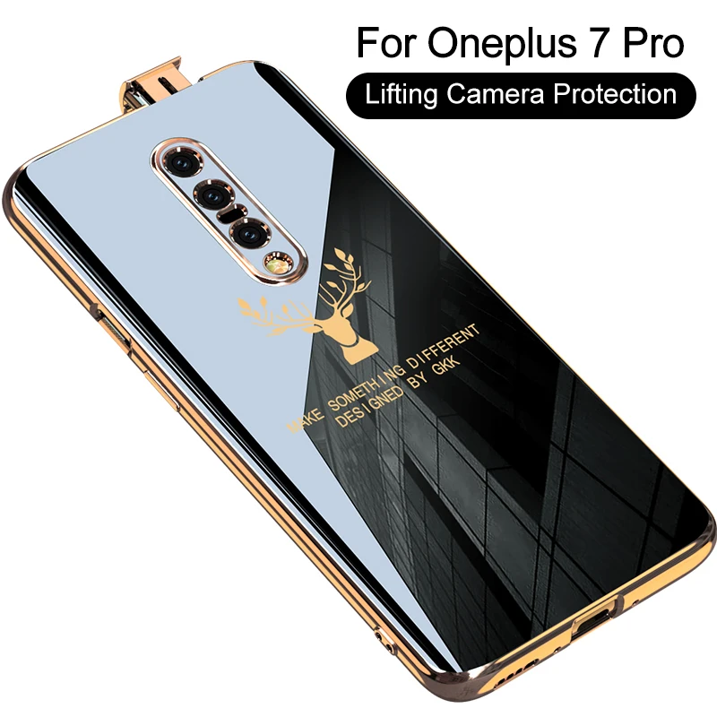 Противоударный мягкий чехол GKK для Oneplus 7 Pro роскошное покрытие чехла | Мобильные