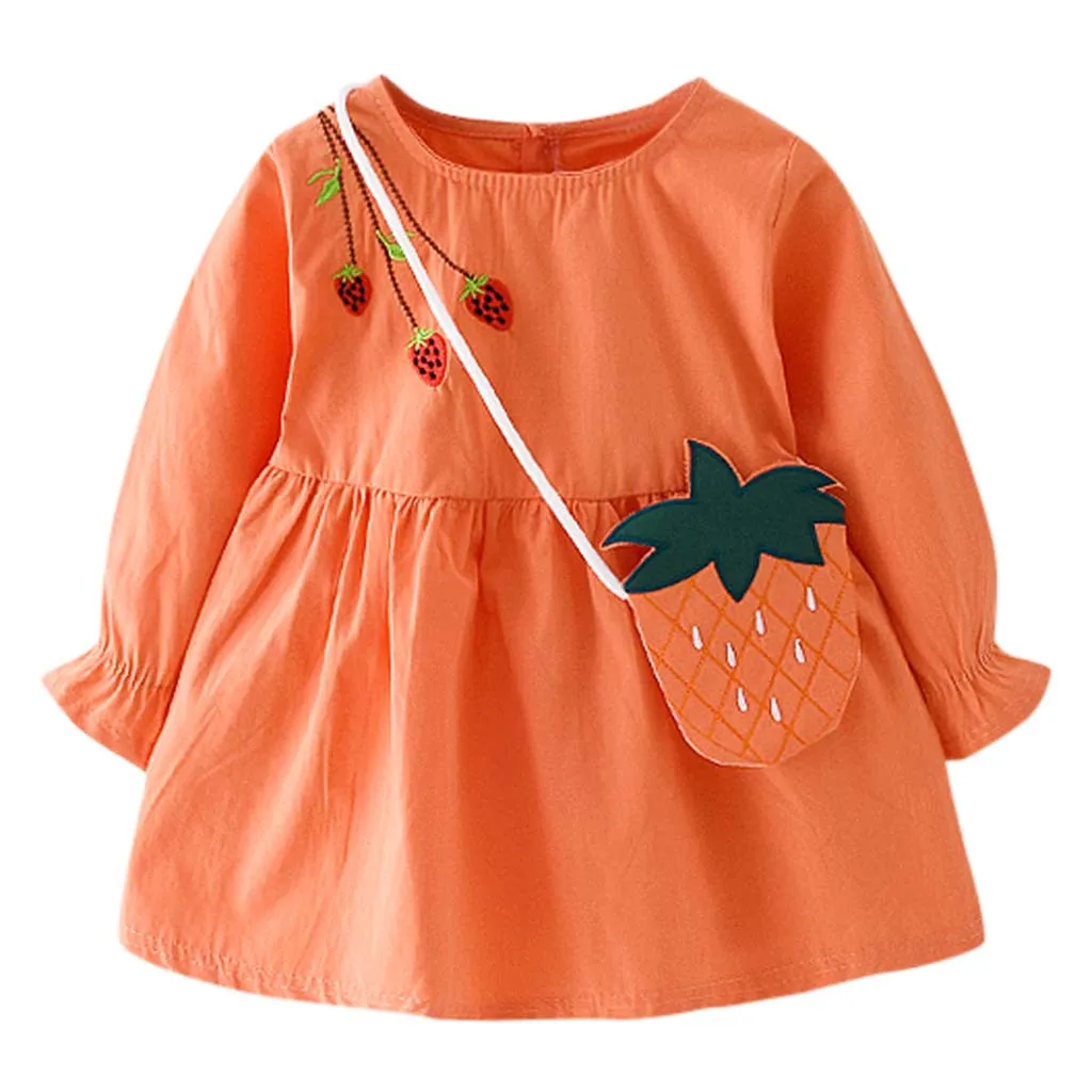 Детское платье для маленьких девочек праздничное принцессы с длинными рукавами