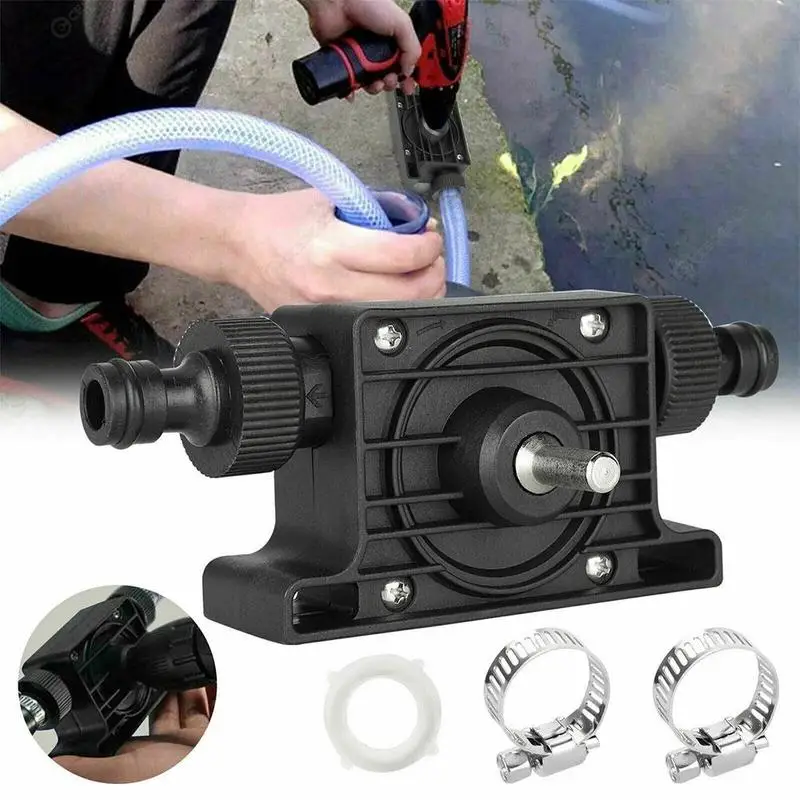Hand Electric Drill Drive Large Flow Water Pump Interface Black Priming Mini Oil Standard Household Transfer K6Y4 | Обустройство дома