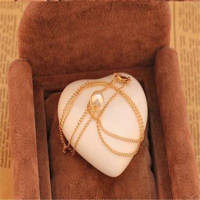 2019 универсальные жемчужные женское ожерелье с подвеской Длинные Простые свитера