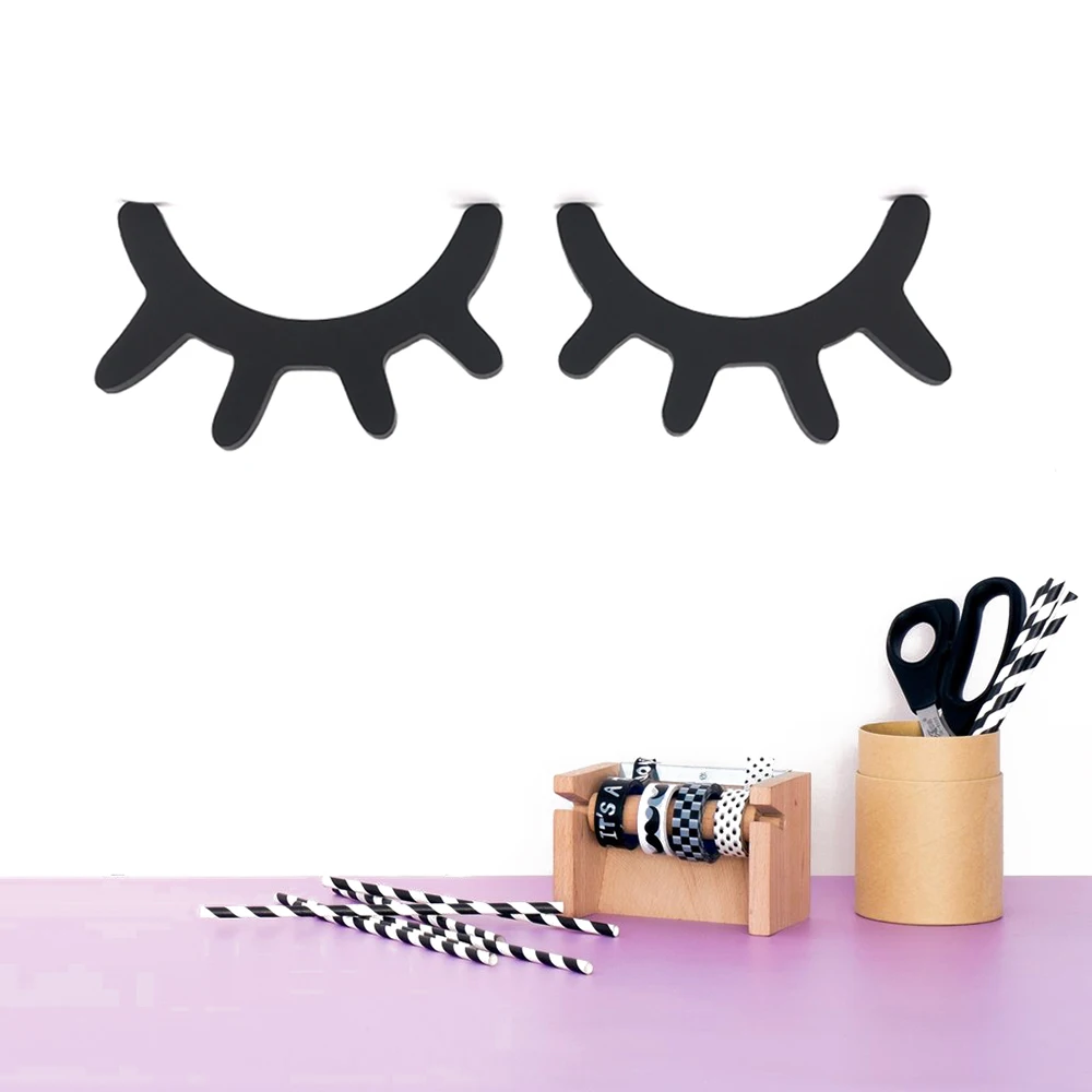 1 пара милых деревянных 3D наклеек для ресниц в скандинавском стиле декор детской