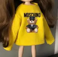 01 1 шт. Blyth Кукла одежда мода Свободный длинный рукав, измельченные джинсы для Барби Blyth Azone OB23 OB241/6 Куклы Аксессуары - Цвет: 01