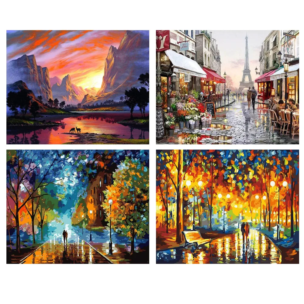 

Painting By Numbers On Canvas 50X40CM DIY Kits Zero Basis HandPainted Oil Painting Wall Decoration Picture Gift Home Decor