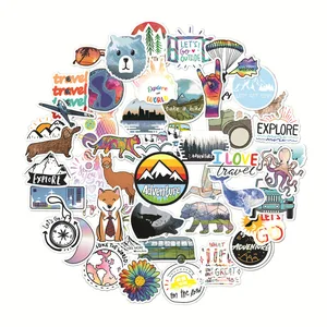 Освежающий чехол для чемодана, скрапбукинга, компьютера, скейтборда, гитары, мото-игрушки, 50 шт., туристические наклейки