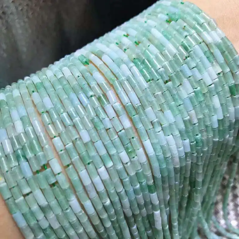 2x4mm Natural Crystal New Tube Loose Beads Semi-finished Small Code Jewelry Making Necklace DIY Bracelet Accessories 39cm - купить по