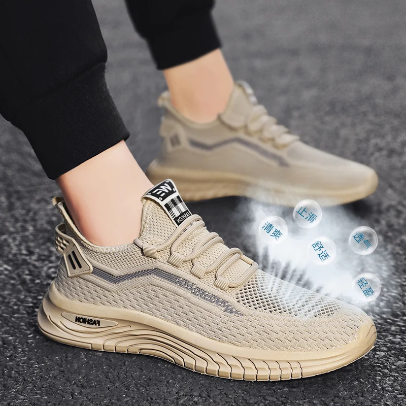 

Летняя мужская индивидуальная Молодежная простая модная трендовая универсальная повседневная обувь Удобная дышащая сетчатая спортивная обувь мужская обувь