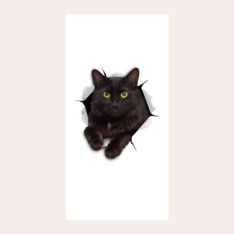 

Дерзкое кухонное полотенце для волос в виде черной кошки, 3D полотенце для волос в форме животного, кошки для влюбленных, аксессуары для ванн...