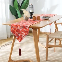 inyahome fabric table runner rectangle geometry table decor for home dining banquet holiday party dinner tables cover home decor
