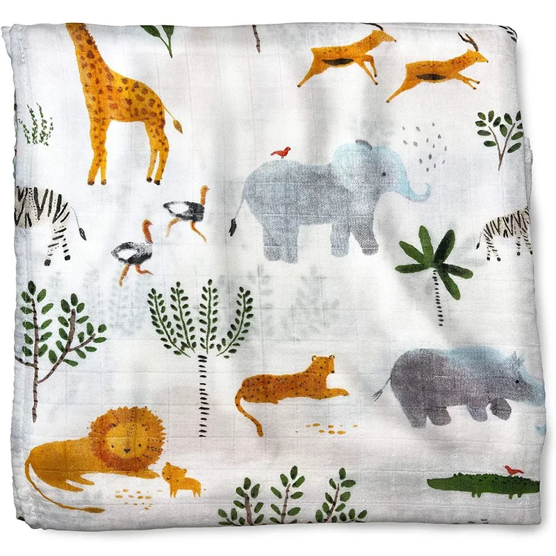 

48X48inch Muslin Baby Blanket Large Muslin Swaddle Blanket Newborn Essentials Unisex Soft Bamboo Cotton Muslin Cloths