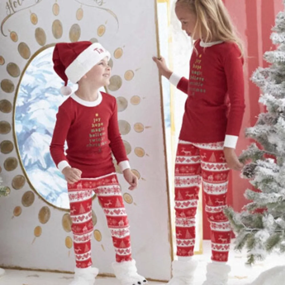 Домашняя одежда для отдыха Красный Рождественский Пижамный костюм Новинка 2017